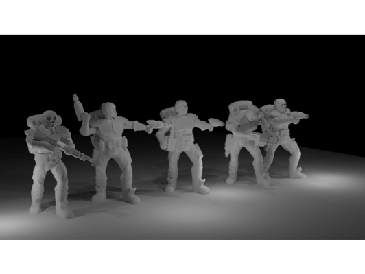 assorted space mercenaries 28mm by domo667 3d print model - Mito3D