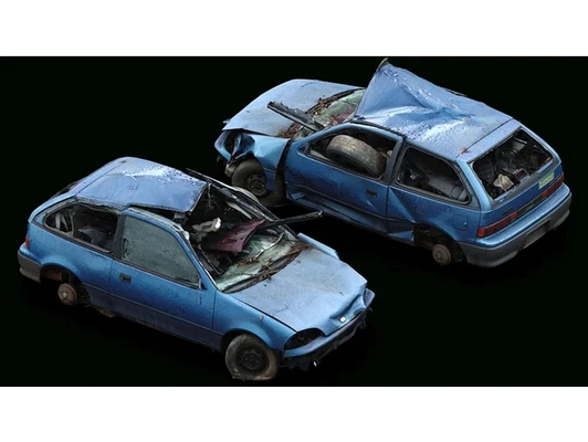 geo metro1 gebrochen by fürsorgliche mutter verlassen wagen automobil metro schrägheck müll junkwippe rahmen modell fahrzeug 3d print model - Mito3D