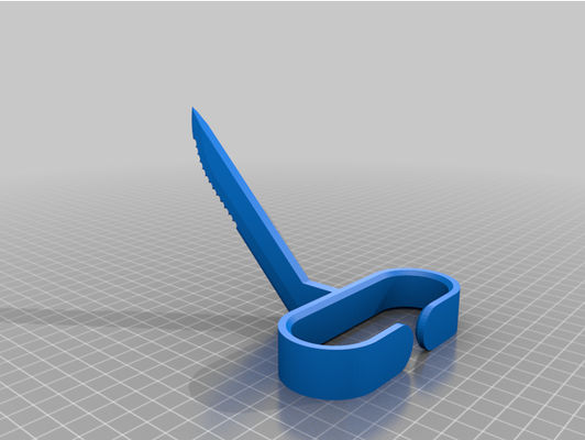 adaptado cuchillo tetrapléjico by zorros pintados dispositivo discapacidad ayuda discapacitado utensilio 3d print model - Mito3D