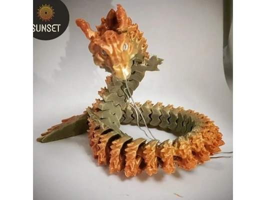 articulated flame dragon by kimseungwoo11 fan flexi flexible prusa toy toys 3d print model - Mito3D