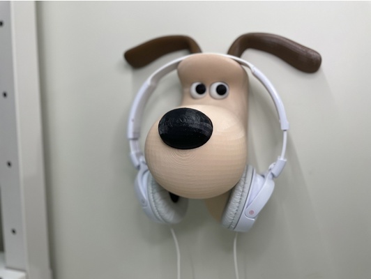 gromit headphone hook remix by jisimomd holder stand 3d print model - Mito3D