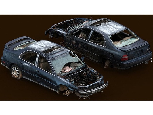 honda accord v broken by caringmother abandoned car accordv automobile automotive japan junk junkyard sedan vehicle 3d print model - Mito3D