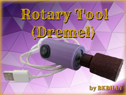 diy rotary tool dremel by bkbilly motor sandpaper smoother 3d print model - Mito3D