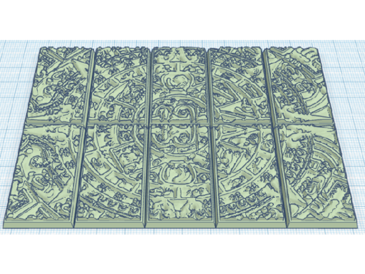 aztec 25x50mm rectangular bases by mentos90 lizardmen seraphon warhammer fantasy 3d print model - Mito3D