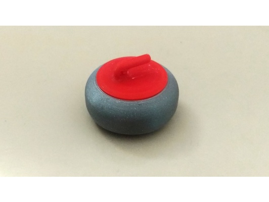 curling stone screw cap by msx80 container keyring screwcap 3d print model - Mito3D