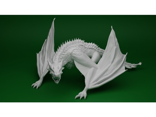 wyvern by mínimos dnd dragão dragões drake masmorras extensão veia 3d print model - Mito3D