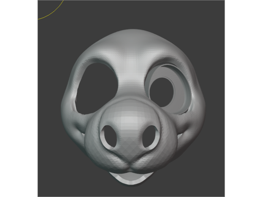 toony statik köpek kürk temel by zaba kostümleri kostüm oyunu fursuit head baş 3d print model - Mito3D