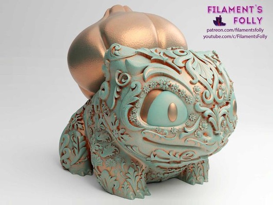 ornamental bulbasaur-reupload by psdwizzard bulbasaur pokemon 3d print model - Mito3D