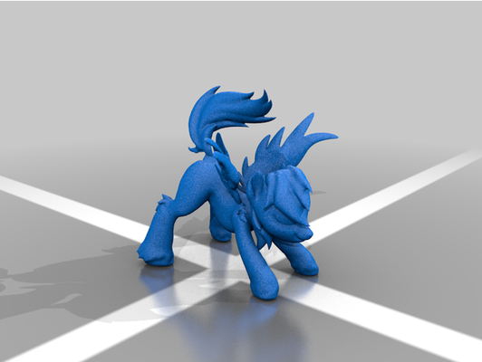 regenbogen strich by derp figur to mlp my pony yoga pose 3d print model - Mito3D