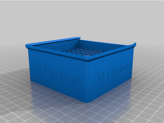 istiflenebilir 30 karabina cephane kutu 100 mermi by matematikmesih konteyner tabanca silah 3d print model - Mito3D