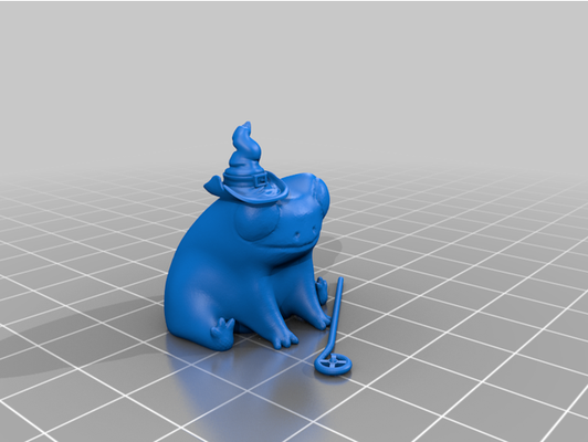 fred frog he is a wizard by patricio1703 3d printer fancy mage 3d print model - Mito3D