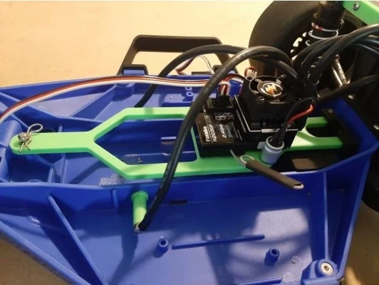 traxxas slash battery tie esc mount by sraab813 no prep drag racing nprc rc 3d print model - Mito3D