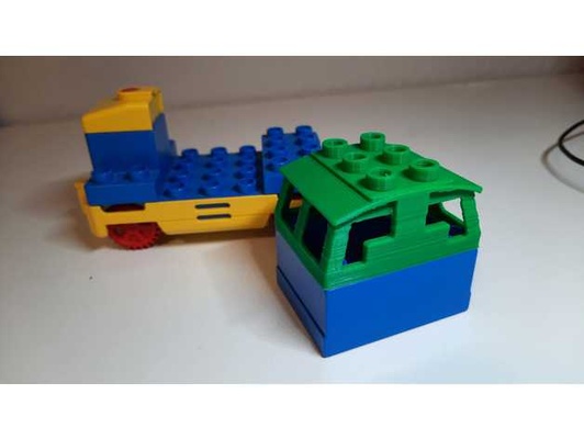 lego duplo trem cabine cobertura 6408 by smile1990 3d print model - Mito3D