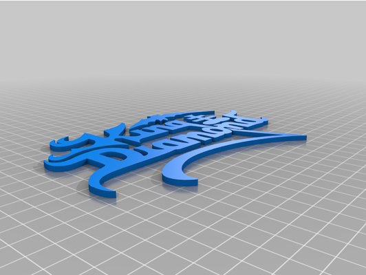 re diamante logo by sutzuk1980 pesante metallo 3d print model - Mito3D