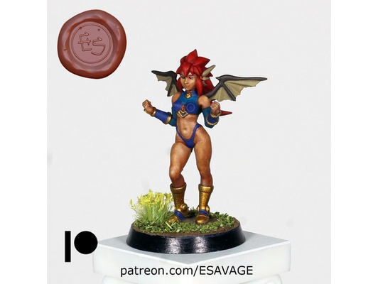 visone dragon half miniatura by ethansavage 28mm 32mm anime drago dungeon draghi ragazza miniature donna 3d print model - Mito3D