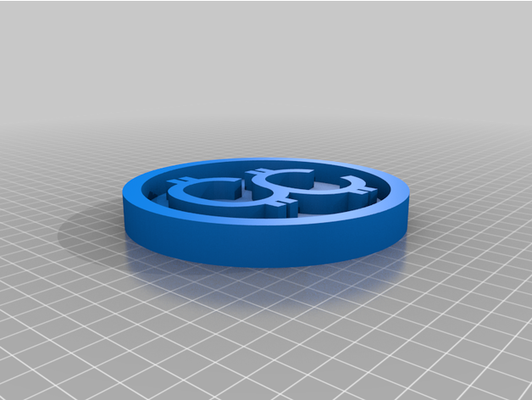 crypto club monnaie by thewise0 3d imprimante coaster boisson fusion 360 argent pla 3d print model - Mito3D