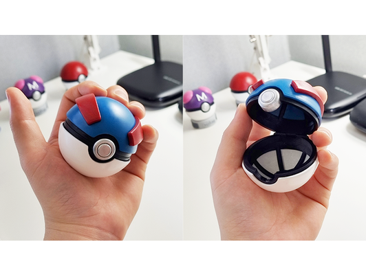 great ball - pokeball magnetic clasp by hobbychoi pokemon figures go toy 3d print model - Mito3D