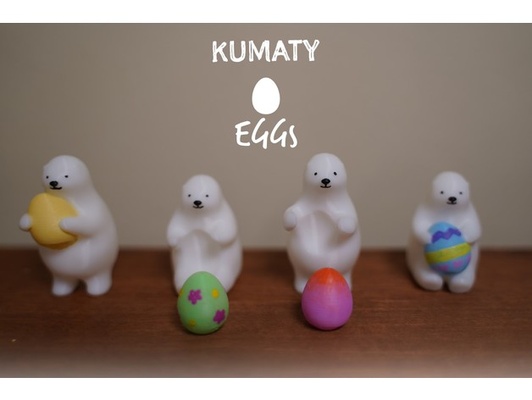 kumaty polar bear egg by takman29 cute easter 3d print model - Mito3D