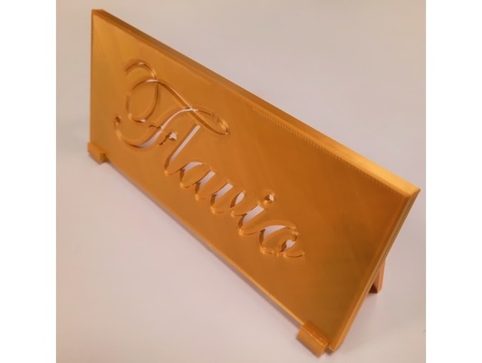 desk plate simple by ericcortes 3d print model - Mito3D