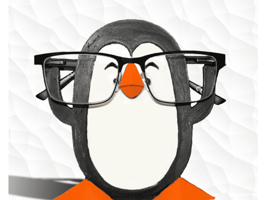 pinguin brille stand by aleyuki niedlich 3d print model - Mito3D