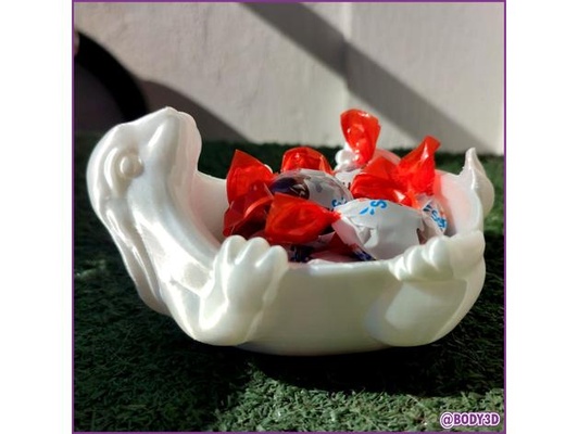 rabbowl by body 3d body3d bol chocolat pâques oeuf titulaire soutien lapin paques pot 3d print model - Mito3D