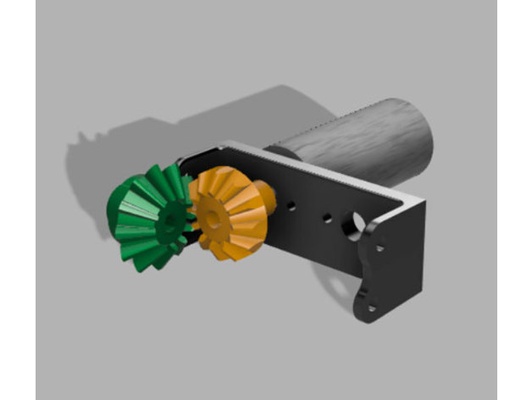 bruder prinoth conversion - transmission by elzheimer rc gear motor snowgroomer 3d print model - Mito3D