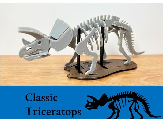 3dino bulmaca klasik stil triceratops by erkek geyik b 3d dino dinozor 3d print model - Mito3D