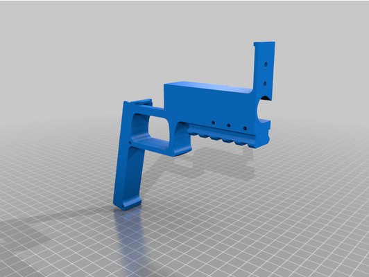 demônio conceito pistola pendurado picatinny trilho by mw597 dvz nerf blaster monte 3d print model - Mito3D