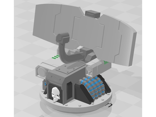 hyperios radar tarantula base - wh40k by vontragg astra militarum imperial guard scenery tabletop warhammer40k warhammer 40000 40k 3d print model - Mito3D