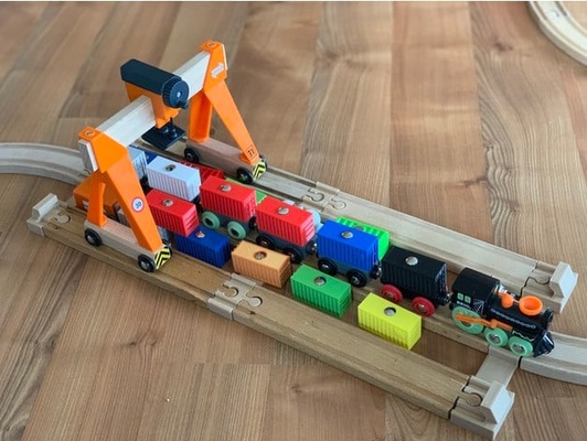 brio chargement grue rail système by stampfi82 33732 compatible port établissement 3d print model - Mito3D