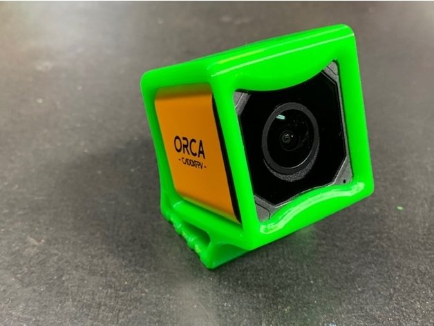 caddxorca ziptie-mount by macneill caddx orca drone hd camera fpv mount 3D print model - Mito3D