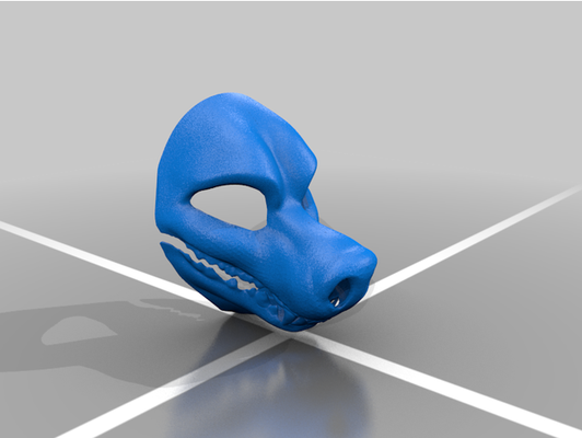 dentudo perro fursuit base by zabadisfraces head 3d print model - Mito3D