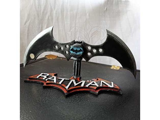 base batman plegable batarang arkham by d3hum4niz3r 3d impresora negro cosplay arma cr10 ender 3 accesorios thebatman 3d print model - Mito3D