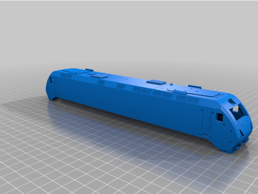 modificado hxd1d locomotora cuerpo ho escala by ws 3dmodel modelo trenes entrenar 3d print model - Mito3D