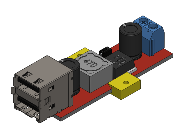 5v usb degrau bode conversor monte by denisgore 3D print model - Mito3D