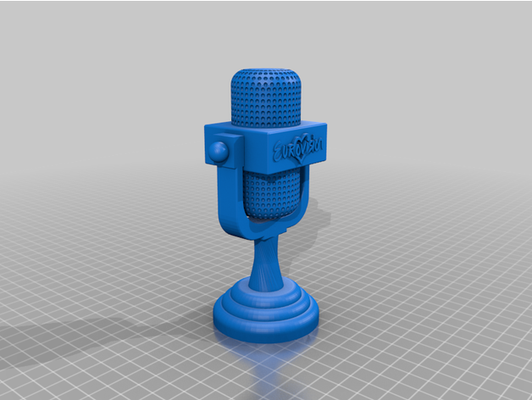 trofeo eurovision logo by loriwars eurovisionsongcontest trophy 3d print model - Mito3D