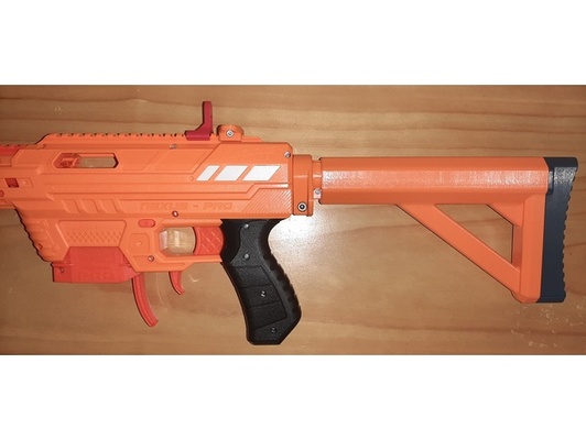 nexus pro fixed stock by quadpolar adventure force dart tag nerf mod 3d print model - Mito3D