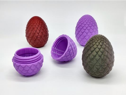 dragon egg threads great gifts easter by tonyyoungblood easteregg geocache container geocaching box holiday holidays 3d print model - Mito3D