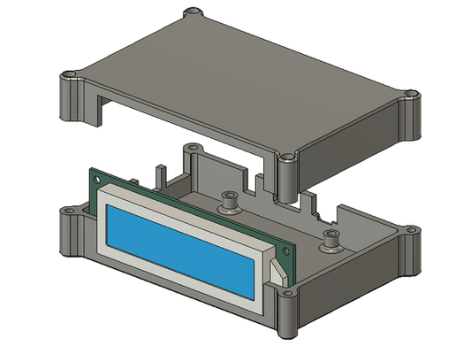 framboesa pi 3 caso bainha ampla 20x2 lcd by nilsr 3d print model - Mito3D