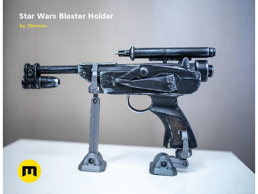 étoile guerres blaster titulaire soutien by 3d 3d print model - Mito3D