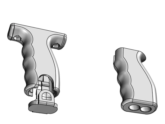 universal pistol grip storage by nleinad gun perfect circle rifle 3d print model - Mito3D