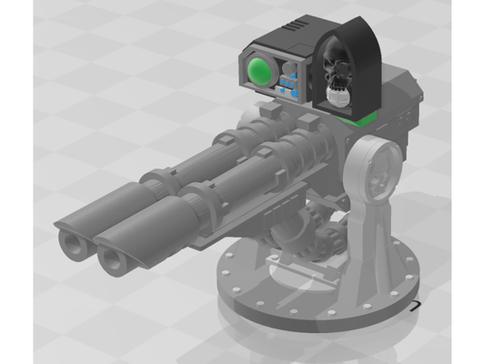 dual las kanone ägide base or tarantel wh40k by vontragg landschaft tischplatte warhammer40k kriegshammer 40000 40k 3d print model - Mito3D