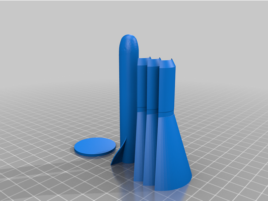 rocket sabot basic-1 4 1 potato gun by wenoo22 3d print model - Mito3D