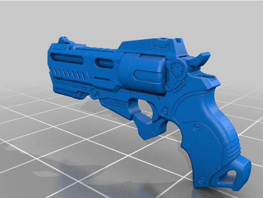 revólver by ejlyles404 cosplay arma fogo canhão mão pistola 3d print model - Mito3D