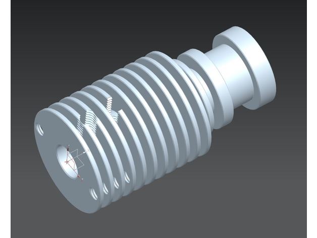 flsun q5 hotend soğutucu by marcubusch e3d v6 3D print model - Mito3D