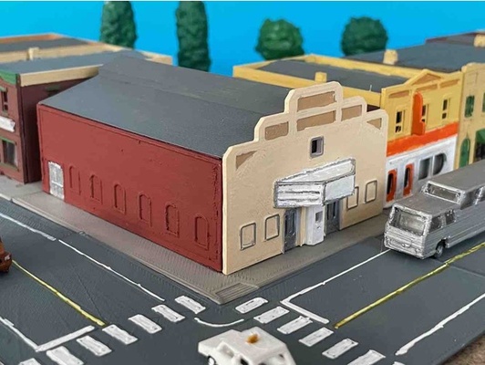 cittadina edificio us 8 cinema z scale by bonnerbiber miniclub modello ferrovia ferrovia treno treni n scala scenario terreno 3d print model - Mito3D