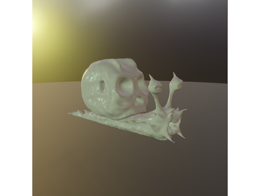 horror snail by seahamster scary snails 3d print model - Mito3D