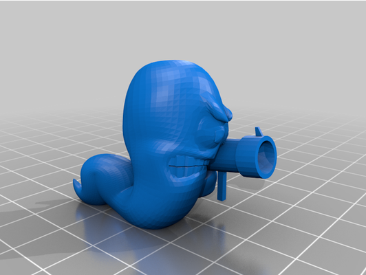 wurm bazooka by r1n6man spiel video charakter würmer serie 3d print model - Mito3D