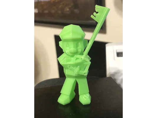 vert mario keyblade by mrtoonlord drôle kingdomhearts lowpoly meme rétro jeux vidéos 3d print model - Mito3D