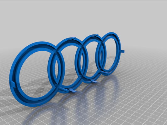 audi a4 emblem ringe by kirchi 13 car 3d print model - Mito3D